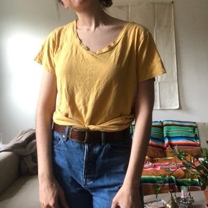 Jungmaven Yellow Paige v neck